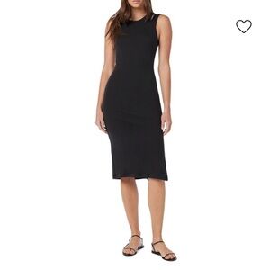 Hudson Jeans Ribbed Slit Midi Dress